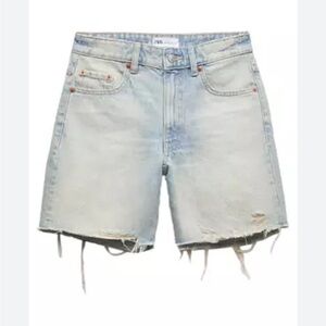 Zara Light Blue Jean Shorts